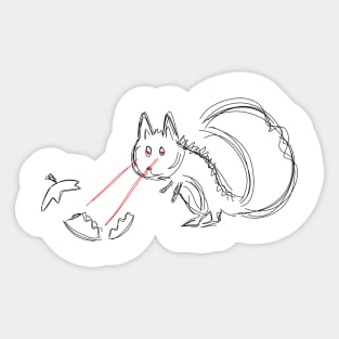 Squirrel Lasers Sticker